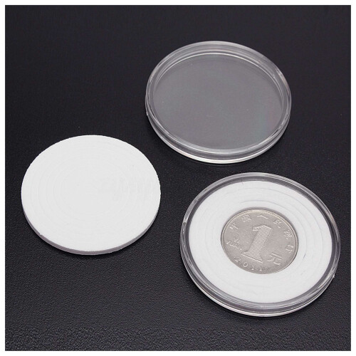 120 Pcs 46mm Coin Cases Capsules Holder Applied Clear Plastic Round Storage Box 2