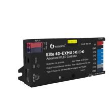 GLEDOPTO ESP32 WLED LED Strip Light Controller with 4 Outputs Ethernet Micr UART Saving Relay 20A Pluggable Fuse Black