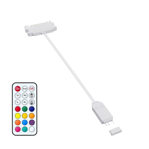 ARGB-Controller  Naar 5V 3-Pins Voeding  RGB-Controller voor Computer-CPU-Behuizing Koele Ventilator LED-Lichtradiator Wit