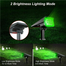4X Solar Spotlight Solar Garden Light IP65 Solar Power Green Light for Yard Decor Solar Light Courtyard Spotlight