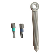 Clé à Outils EDC Multifonction en Titane pour L'Extérieur, Tournevis à Tête Plate, Tournevis Phillips, Porte-Clés Portable