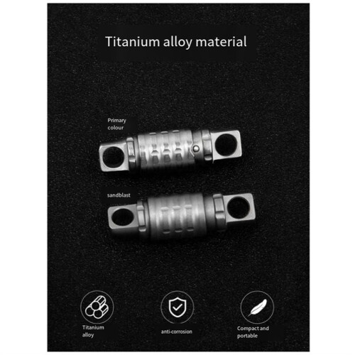 360 Rotating Titanium Alloy Universal Keychain Positioning Lock Universal Ring Key Ring Car Keychain-Sandblasting 2
