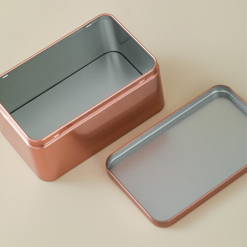 (Dark Blue) Sturdy And Durable Square Tea Box Designed To Last Iron Empty 2