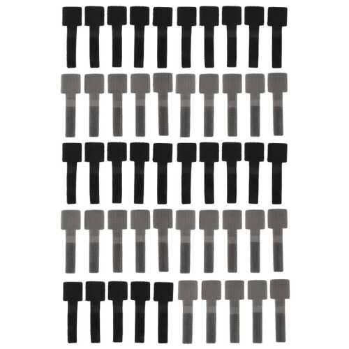 Reusable Cable Ties-50 Pack Heavy-Duty Self-Adhesive Hook & Loop Tape, Multi-Purpose Cord Organizer for Home, Office