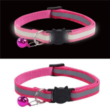 36 Pcs Reflective Cat Collars Quick Release Safety Buckle with Bell Adjustable 19-32cm (12 Colors)