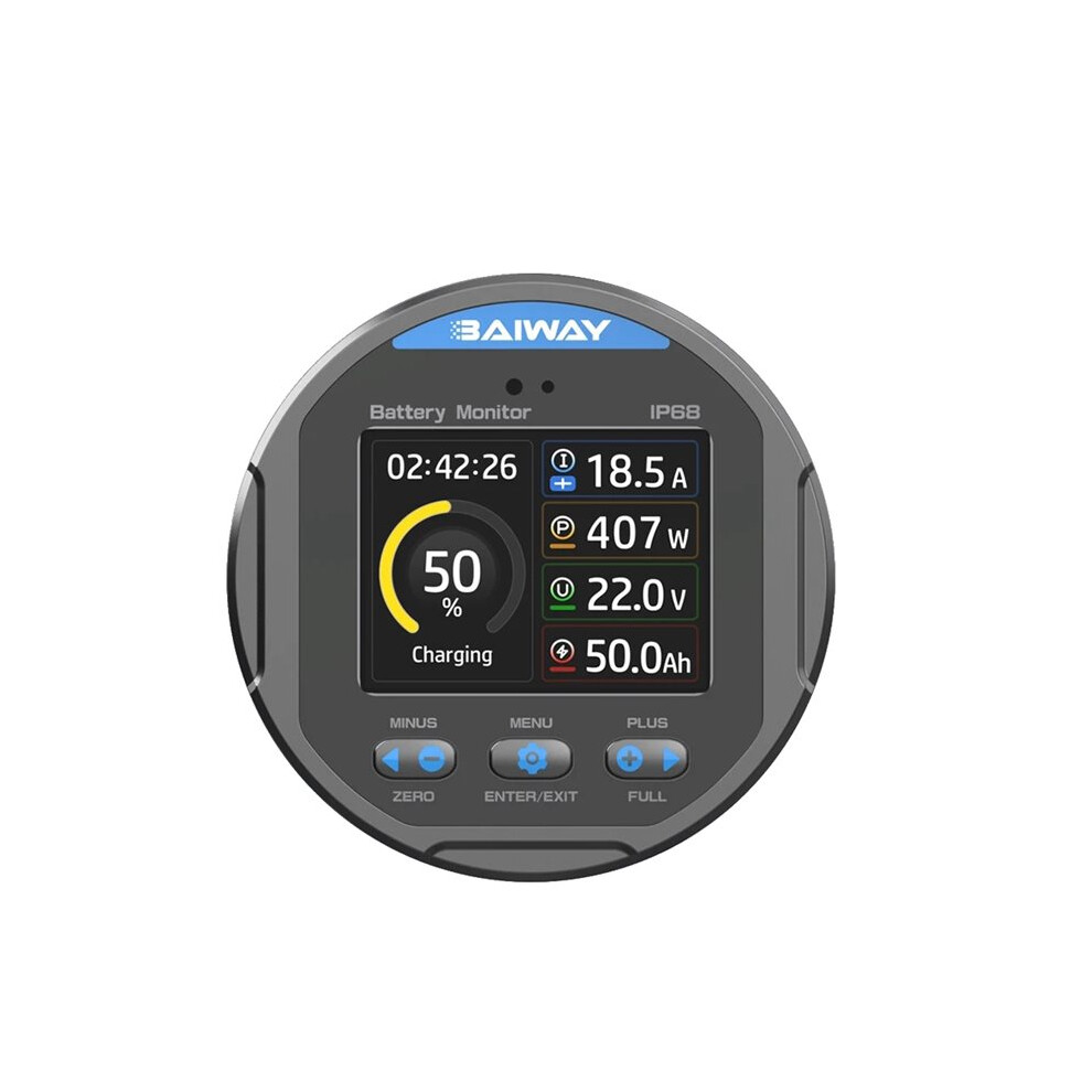 Baiway Tr24 8-80V 50A Coulometer Waterproof Battery Capacity Indicator Professional Battery Tester Ammeter Voltmeter For Car 6032992728109