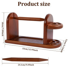 2X Support de Fil en Bois pour Tricoter au Crochet, Support de Fil avec Fentes, Essoreuse de Fil Horizontale, Distributeur de Boules de Fil Stable