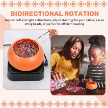 Electric Beading Spinner, Adjustable Speed Bead Loader, Bead Loader Bowl with Electric Base, Needles for DIY Jewelry