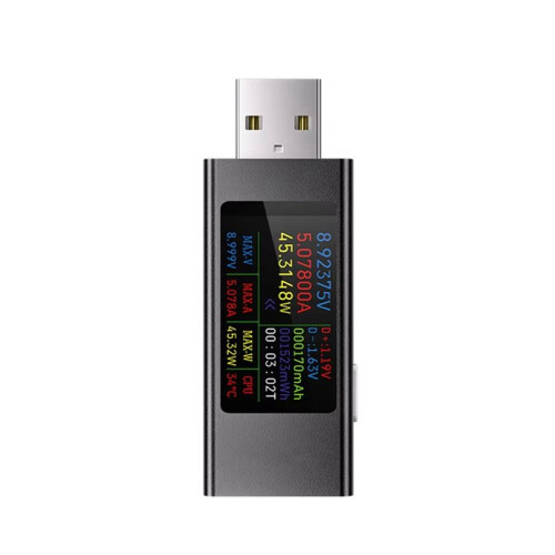 6-in-1 Multi-Function  Voltage Ammeter Power Meter Digital Display Curve Measurement USB Cell Phone Charging Tester