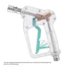 Hidrolimpiadora Eléctrica Portátil de Alta Presión, Pistola de Agua Transparente para Lavado de Autos, Pistola Metálica Corta.