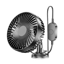 Ventilatore per Auto un Ventosa Ventilatore USB Portatile 12V/24V Ventola di Raffreddamento Universale Silenziosa Girevole un Vento Forte con Rumore