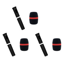 3X Custodia Protettiva Elastica per Microfono Wireless Copertura per Maniglia Colorata Protezione Anticaduta per Accessori Scenici KTV D