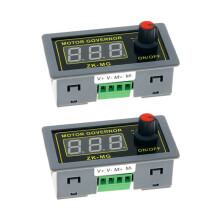 2X DC5V-30V 12v 24v 5A Kontroler Silnika PWM Regulowana Prędkość Cyfrowy Wyświetlacz Enkoder Współczynnik Wypełnienia Częstotliwość ZK-