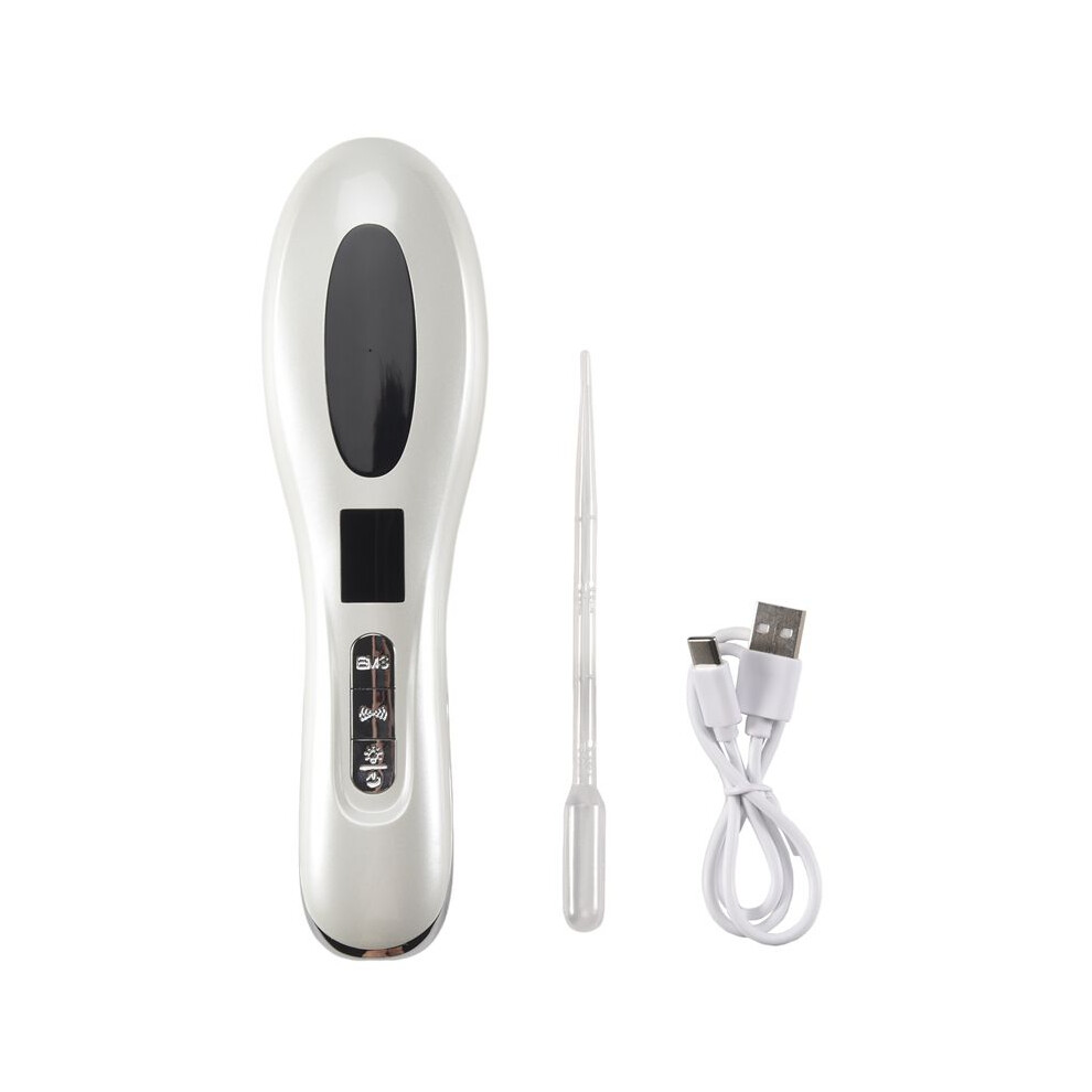 Tauoh Red/Light Ems Microcurrent Electric Scalp Massage Comb For Hair Growth Therapy Nourish Hair Vibration Massager