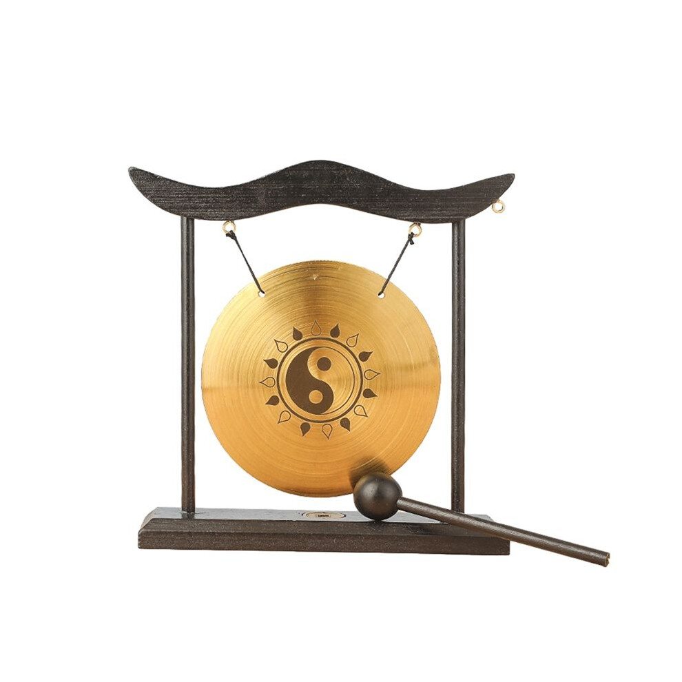 Desktop Gong Table Wind Chime Percussion Instrument Cymbals Gongs With Mallet For Home Decor Housewarm Gift-D 6031672301045
