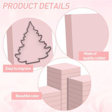 30Pcs Rubber Carving Blocks 2 X 2Inch Rubber Stamp Carving Blocks Soft Rubber Linoleum Block for Stamp