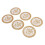 48 Beautiful Gold Colored Dining Table Coasters with Flowers 3