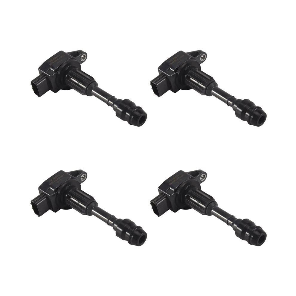 4X Ignition Coil 22448-Ax001 For Hr15de For Tiida Sunny Almera Bluebird 1.5L Micra K12 6031969000071