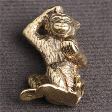 5X Bronze Affen Statue Affen Statue Landschafts Zubehör, Tee Tisch, Schreibtisch Antike Kleine Bronze Waren