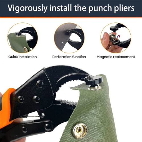 Snap Fastener Kit Adjustable Pliers for Snap Buttons,Snap Fastener Tool Kit with Snap Button Set for Boat Covers,CanvasA 1
