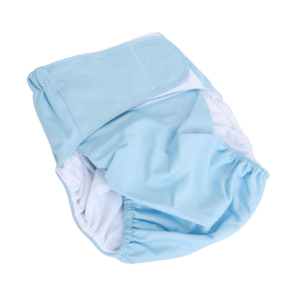 Adult Cloth Diaper Underwear High Absorption Leak Proof Reusable Light Blue