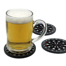 Dart-Board Drink Coasters Unique 8 Set for Home Kitchen Office Wedding Party, Funny Cool Non-Slip Beer Mat