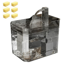 Automatische Waterdispenser voor Katten met Filters, Circulerend Stromend Water, Grijs