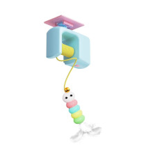 Jouets interactifs pour chats d'intérieur, jouet amusant et relaxant pour chat, jouet électrique intelligent à suspendre pour porte, bleu.