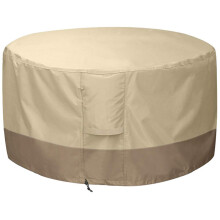 Fire Pit Cover Round-210D Oxford Cloth Heavy Duty Patio Outdoor Fire Pit Table Cover Round Waterproof Fits for 34/35/36 Inch Fire Pit Bowl Cover (36