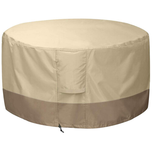 Cobertura Fogueira Redondo-210D Oxford Pano Heavy Duty PáTio Mesa Fogueira Redondo Encaixa para 34/35/36 Polegadas Cobertura Fogueira (36 Polegadas