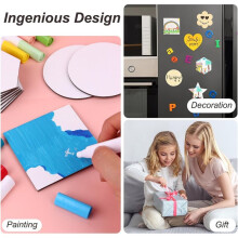 Kit de 104 Paneles Magnéticos de 7,6 cm para Pintar, Ideal para Nevera, Armario, Manualidades, Pinturas y Lienzos.