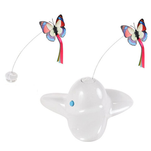 B Rotating Motion Activated Butterfly Funny Toys  Interactive Flutter Bug Automatic Puzzle Toy Cat Toy 1