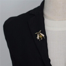 4X Mode Natürliche Insekt Tier Emaille Broschen Biene Legierung Pins Vintage Schmuck für Frauen, Biene