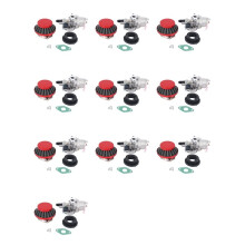 10X Carburetor Carb Carby + Red Air Filter + Stack for 2 Stroke 47Cc 49Cc Moto Kids Atv Quad Dirt Pocket Bike