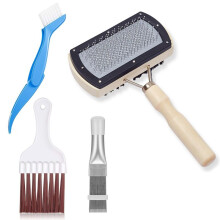 Kit di 4 Spazzole per La Pulizia Delle Alette del Condensatore del Condizionatore D'Aria, Detergente per Alette del Condizionatore D'Aria In Acciaio