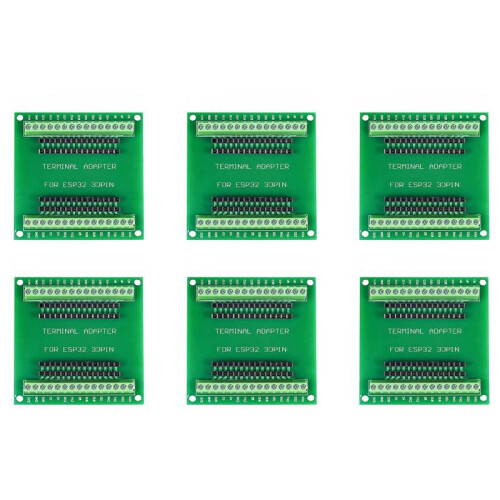 6X ESP32 Expansion Board 30Pin GPIO Breakout Board Compatible with 30 Pins ESP32 Development Board
