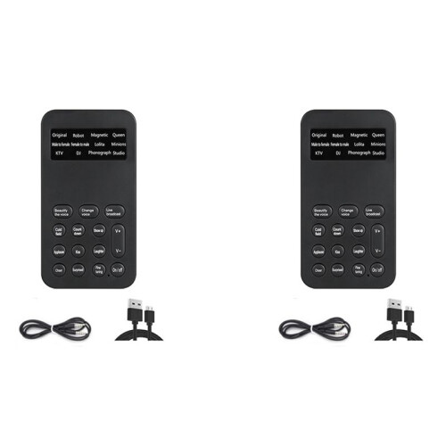 2X S9 Voice Changer 12 Voice Changing Modulator with Adjustable Voice Functions Phone Computer Sound Card Mic Tool