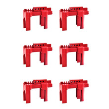 6X Kogelkraanvergrendeling, Verstelbare Kogelkraanvergrendeling, Klein, voor 1/2Inch-2-1/2Inch Buitendiameter van de Buis, Rood