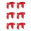 6X  Valve Locking, Adjustable  Valve Locking Device, Small, for 1/2Inch-2-1/2Inch Outer Pipe Diameter, Red 2