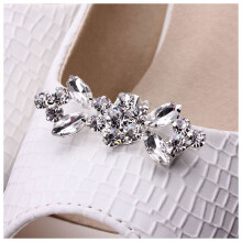 2Pair Rhinestone Crystal Wedding Bridal Diamante Crystal Shoe Clips