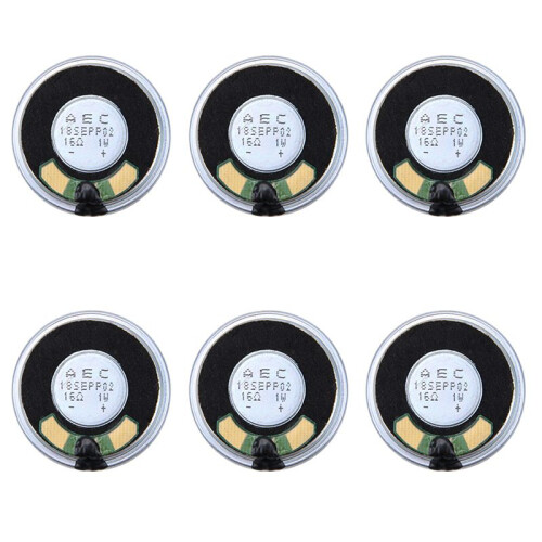 6pcs 36mm 16 Ohm 1W Aluminum Housing Internal Magnet Speaker