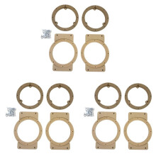 3X Car Speaker Spacer Wooden Speaker Mounts for Jimny JB64 JB74 2018-2020 Car Audio Horn Refit Rings Mat Mount