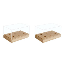 2X Vinyl Record Player Cartridge Cover Storage Box Phono Stand Protection Dust Box