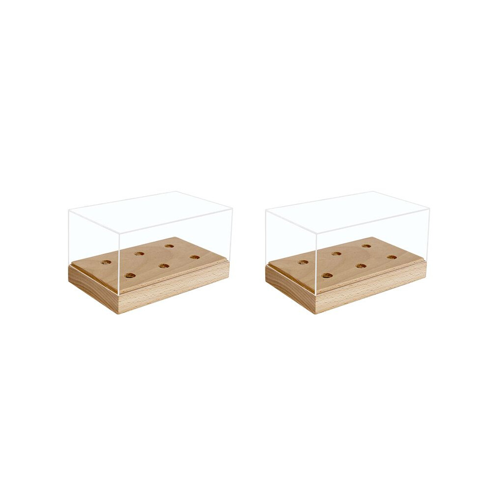 2X Vinyl Record Player Cartridge Cover Storage Box Phono Stand Protection Dust Box 4712339830086