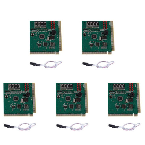 5X PC Motherboard Diagnostic Card 4-Digit PCI/ISA POST Code Analyzer