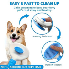 Cepillo Autolimpiante para Gatos con Mango Ergonómico, Cepillo de Doble Cara para Perros y Gatos, Fácil de Quitar.