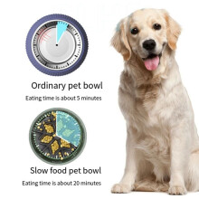 Pet Slow Feeder Slow Feeding Bowl Dog Bowl Insert Anti-Choking Slow Feeding Design Gray
