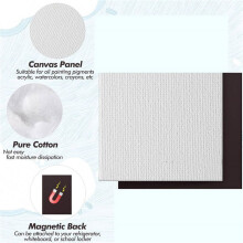 100 St Magnetisk MåLning Canvas Panel 3X3 Tum Magnetic Canvas Boards Magnetiska Dukar för Att MåLa Kakelkonst