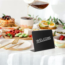 40Pcs Table Signs Food Board Buffet Party Labels Message Blackboard Chalk Table Display Price Tabletop