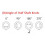 10X EQ Rotary Knob Replacement Equalizer Potentiometer Fader Knobs Push Rod Cap, Knob Cap-C 2